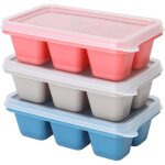 Lot de 3 mini - moules  glaons avec couvercle bac  glaons en silicone  18 compartiments pour whisky ...