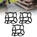 Lot de 3 moules  pavs d. i. y - 43 x 43 x 4 cm - pour bton trottoir pavs dalles de terrasse