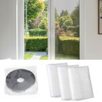 Lot de 3 moustiquaire fen�tre fallenheld 130 x 150 cm blanc ? sans per�age ? montage par bande auto - ...