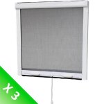 Lot de 3 moustiquaires de fenêtre en pvc l100 x h145 cm - recoupable en largeur et hauteur Lot de 3 moustiquaires de fenêtre en pvc l100 x h145 cm - recoupable en largeur et hauteur