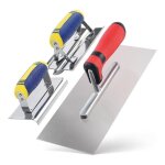 Lot de 3 outils pour bton en acier inoxydable truelle de finition plate bordureuse et rainureuse  main ...