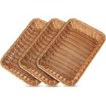 Lot de 3 paniers cadeaux en osier paniers de rangement en plastique tress� 35 x 25 cm paniers cadeaux ...