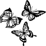 Lot de 3 papillons en m�tal d�coration murale jardin d�corations art mural sculpture murale