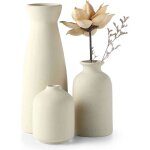 Lot de 3 petits vases en c�ramique beige pour d�coration style boh�me moderne pour la maison pour lherbe ...