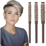 Lot de 3 petites brosse ronde brushing brosse cheveux pour brushing pour lisser boucles franges