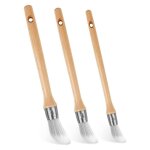 Lot de 3 pinceaux rond professionnnels pinceaux peinture mur brosse ronde en bois poils fibres synthtiques ...