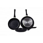 Lot de 3 poles en pierre 20 24 28cm induction noir cenocco cc2001 - blk
