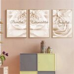 Lot de 3 posters impression sur toile �l�gante fleurs islamiques tableau mural sans cadre d�coration ...