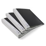 Lot de 3 protège documents noir 80 pochettes 160 vues - 3a Lot de 3 protège documents noir 80 pochettes 160 vues - 3a