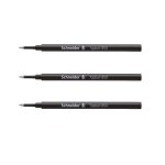 Lot de 3 recharges pour stylo roller - noir - pointe 05mm - topball 850 - schneider
