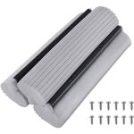 Lot de 3 recharges de t�te de balai �ponge ? super absorbantes pour cuisine et salle de bain gris