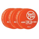 Cire capillaire - red one - lot de 3 - gel aqua orange - 150ml - tenue ultra forte