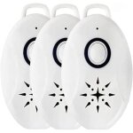 Lot de 3 r�pulsif anti - puces et tiques ultrasons rechargeable usb protection moustiques insectes chiens ...