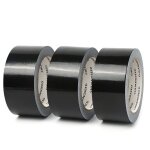 Lot de 3 rubans adh�sifs en tissu noir 220 microns x 50 mm x 20m gaffer noirruban adh�sif americain de ...
