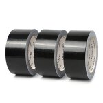 Lot de 3 rubans adh�sifs toil�s noirs 50mm x 27. 4m bricolage heavy duty adhesif