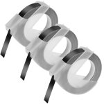 Ruban dtiquetage - phonillico - lot de 3 - noir - 9mm - impression 3d gaufr