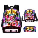 Lot de 3 sac  dos pour enfants fortnite enfants primaire garons bookbags bote  lunch sac crayon cas ...