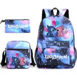 Lot de 3 sacs à dosavec motif dessin stitch sac à déjeuner haute capacité et trousse cartable pour garçon ... Lot de 3 sacs à dosavec motif dessin stitch sac à déjeuner haute capacité et trousse cartable pour garçon ...