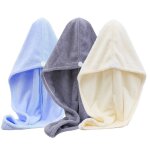 Lot de 3 serviettes en microfibre absorbantes pour cheveux s�chage rapide douces et sans frisottis label ...