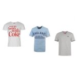 Lot de 3 t - shirts homme 100% coton coca slazenger et england