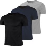 Lot de 3 t - shirt hommet - shirts d�t� � s�chage rapide unis � col rondtee shirt homme respirant et ...