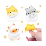 Lot de 3 squishy chatballe anti - stress balles anti - stress mignonnes en forme de chat squishy jouet ...