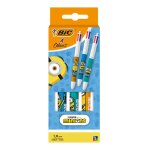 Lot de 3 stylos bille bic minions 4 couleurs retractable