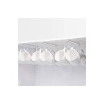 Lot de 3 supports pour tasses en mtal blanc porte - tasses suspendu sous placard avec vis idal pour mugs ...
