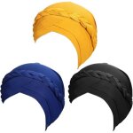 Lot de 3 turbans pr - nous pour femme bonnet tress foulard africain pour la tte