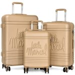 Lot 3 valises dont 1 valise cabine rigides - taupe - lm10713
