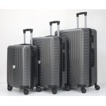 Lot de 3 valises 20 / 24 / 28 i coque rigide en abs i serrure � code i 4 roues � 360� i argent - homerokk ...