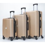 Lot de 3 valises 20 / 24 / 28 i coque rigide en abs i serrure � code i 4 roues � 360� i champagne - homerokk ...