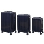 Lot de 3 valises - jet lag - new york - coque rigide - bleu