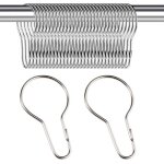 Lot de 30 anneaux de rideau de douche en acier inoxydable antirouille pour tringles  rideaux de salle ...