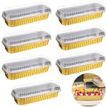 Lot de 30 barquette aluminium barquette alimentaire jetable avec couvercles assortis plat aluminium jetable ...