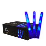 Lot de 30 batons lumineux led couleur bleu 40cm - baton a mousse lumineux pour mariage et f�tes - 3 modes ...