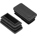 Lot de 30 embouts rectangulaires en plastique pour pieds de meubles de table ou de chaise 30 x 15 mm