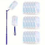 Lot de 30 plumeau poussiere duster recharge plumeau poussiere telescopique duster kit avec 1 poigne ...