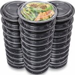 [lot de 30] r�utilisables boites alimentaires pour pr�paration des repas avec des couvercles herm�tiques ...