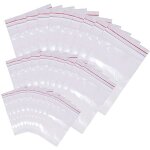 Lot de 300pcs sachets plastiques zip a fermeture opp couleur transparent 4x6cm / 7x10cm / 10x15cm