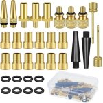 Lot de 32 adaptateurs de valve de v�lo av dv sv adaptateur de valve de v�lo kit daccessoires pour toutes ...