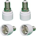Lot de 4 adaptateurs de culot e14 vers g4 mr16 gu5. 3 gu4 pour ampoule led ou halog�ne