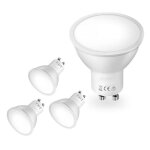 Lot de 4 ampoules led gu10 spot 3w spotlight blanc froid 16led etanche ip20 120� 50x55mm - yuan yuan