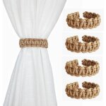 Lot de 4 attaches de rideaux tresses - attaches de rideaux - cordes de fixation - attaches de rideaux ...