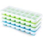Lot de 4 bacs  glaons en silicone avec couvercle amovible bac flexible et facilement amovible pour ...