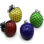 Lot de 4 balles anti - stress en maille souple pour adultes et enfants couleur alatoire
