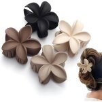 Lot de 4 barrettes � cheveux en forme de fleur - grand ensemble mat - pour femme - accessoires de cheveux ...