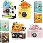 Lot de 4 blocs de construction en forme de fleurs mini blocs de construction pi�ces de construction d�coration ...