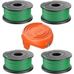 Lot de 4 bobines de rechange pour black + decker a6486 - xj coupe - borduresavec1 capuchon de coupe 90583594 ...