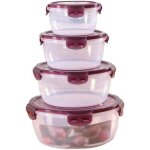 Lot de 4 bo�tes alimentaires herm�tiques empilables - bo�te de conservation des aliments - bo�tes de ...